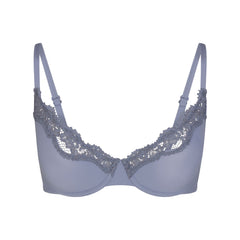 FITS EVERYBODY LACE UNLINED SCOOP BRA | SLATE TONAL