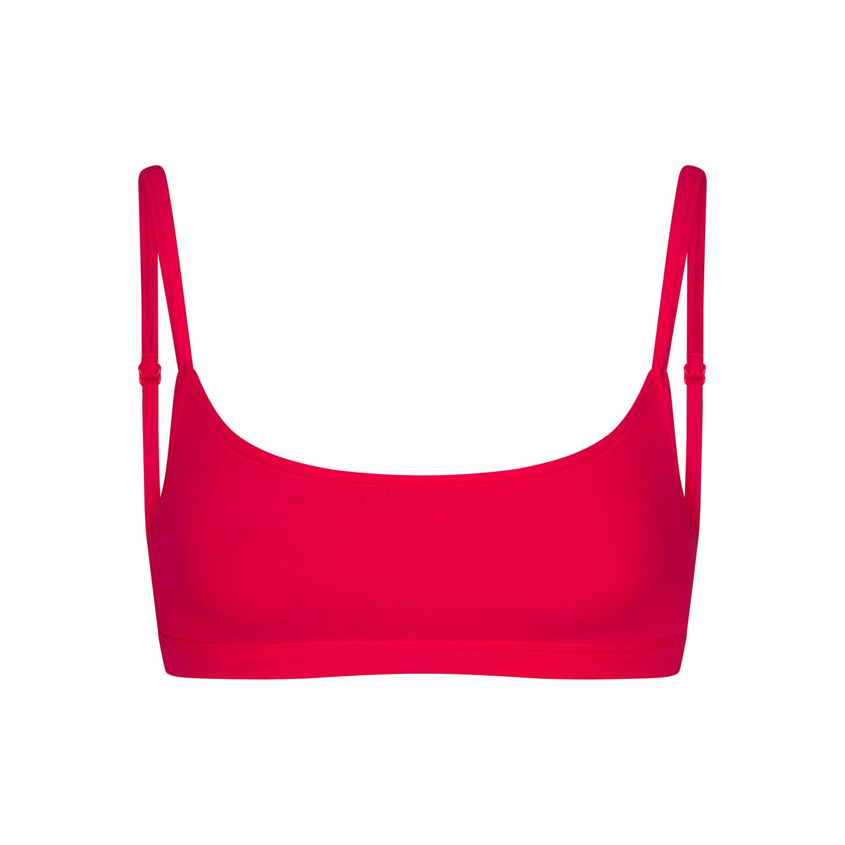 EVERYDAY COTTON SCOOP BRALETTE | CARMINE