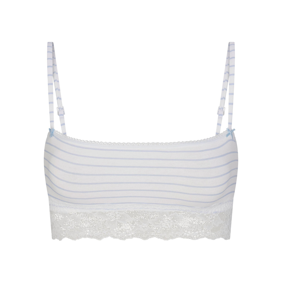 LIGHTWEIGHT COTTON STRAIGHT NECK BRALETTE | AIRSPACE LAGUNA STRIPE