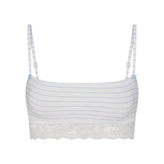 LIGHTWEIGHT COTTON STRAIGHT NECK BRALETTE | AIRSPACE LAGUNA STRIPE