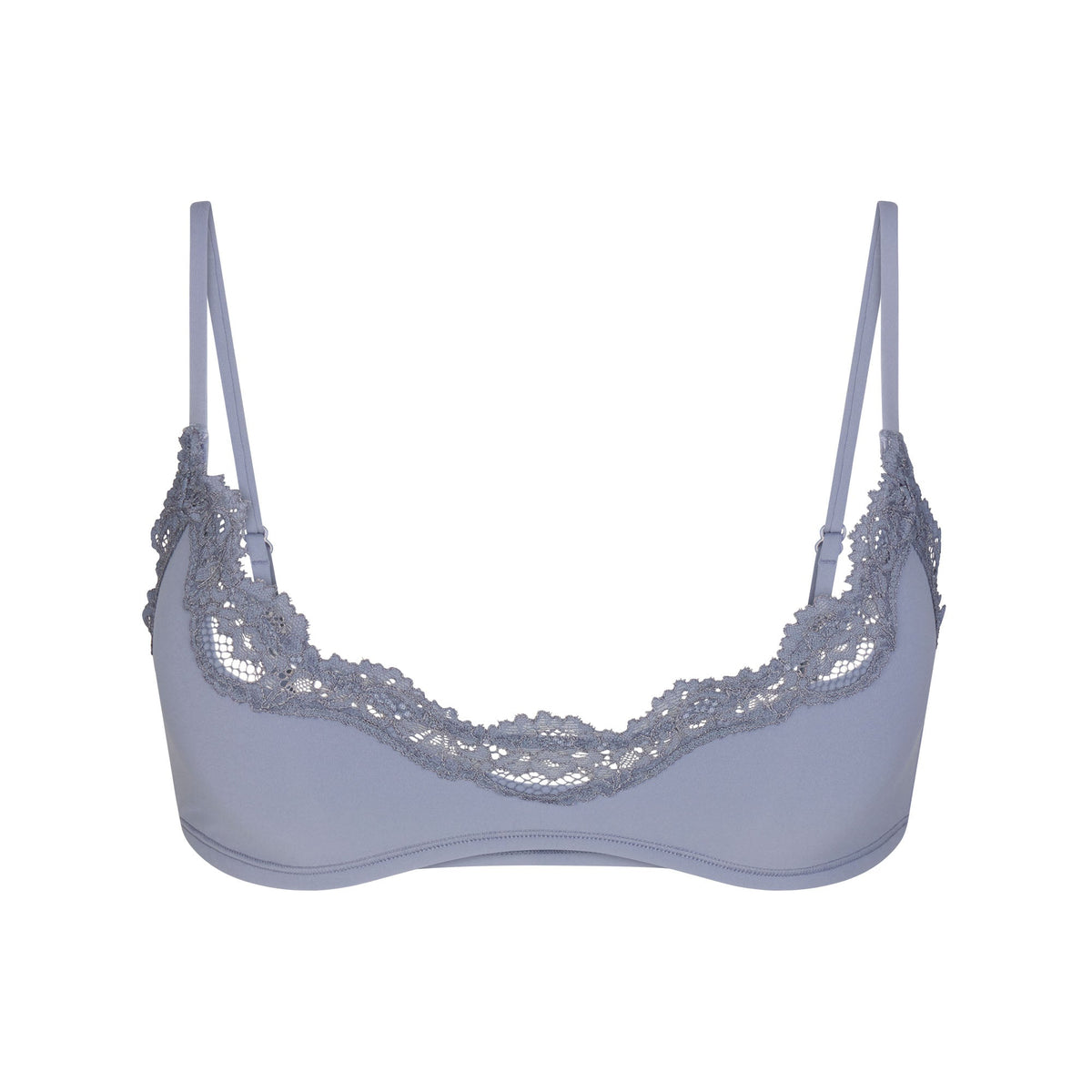 FITS EVERYBODY LACE SCOOP BRALETTE | SLATE TONAL