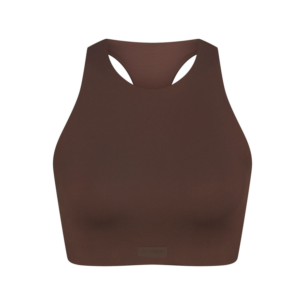 NikeSKIMS MATTE HIGH NECK BRA | DARK SEPIA