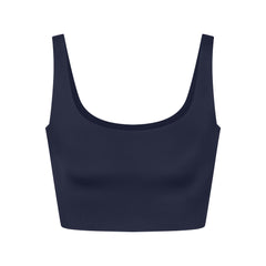 NikeSKIMS SHINE SCOOP NECK BRA TOP | NAVY