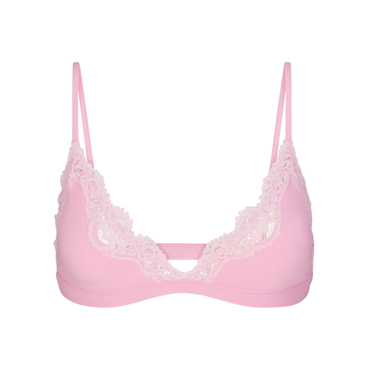 FITS EVERYBODY LACE TRIANGLE BRALETTE | BUBBLE GUM TONAL