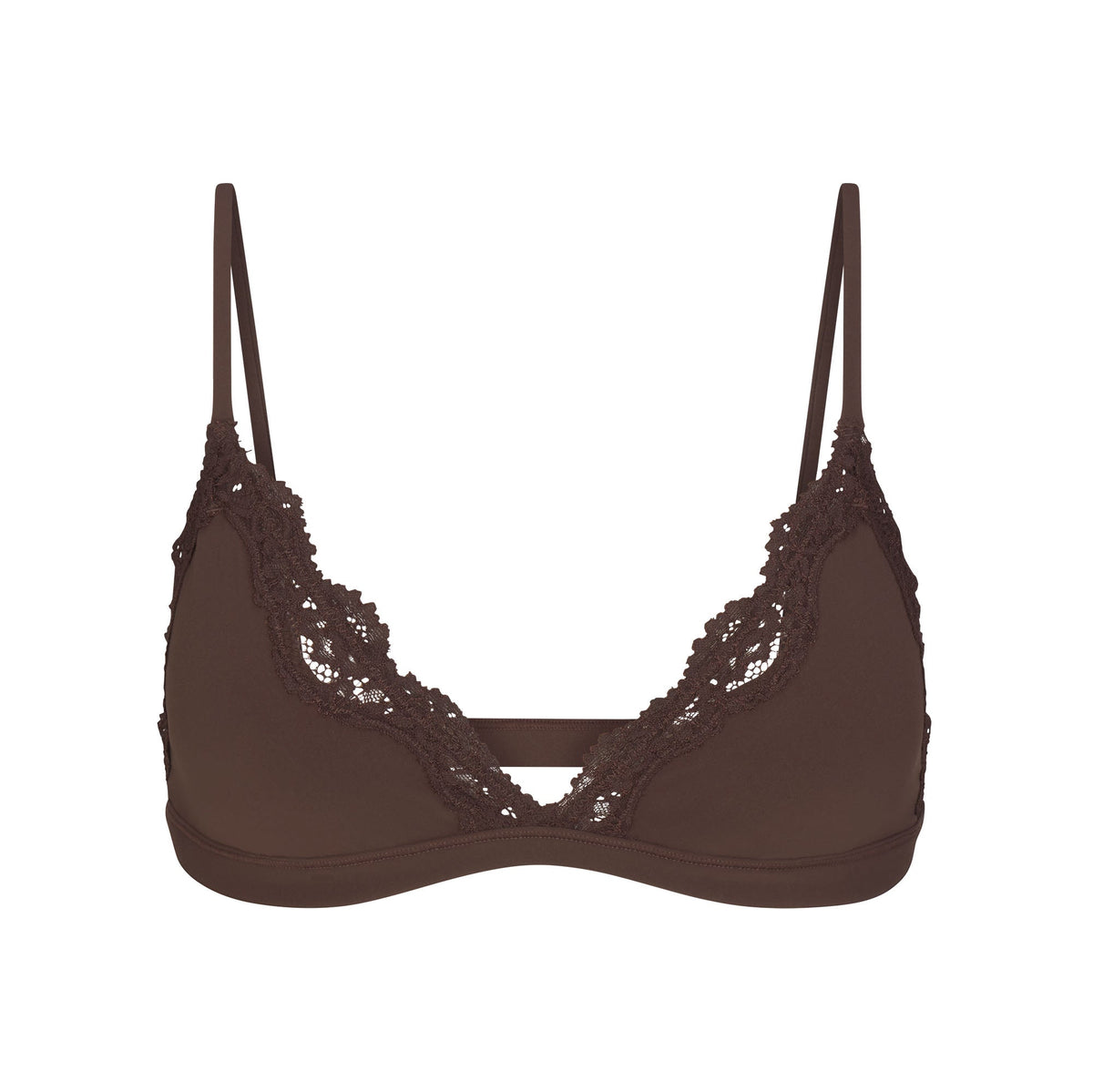 FITS EVERYBODY LACE TRIANGLE BRALETTE | ESPRESSO