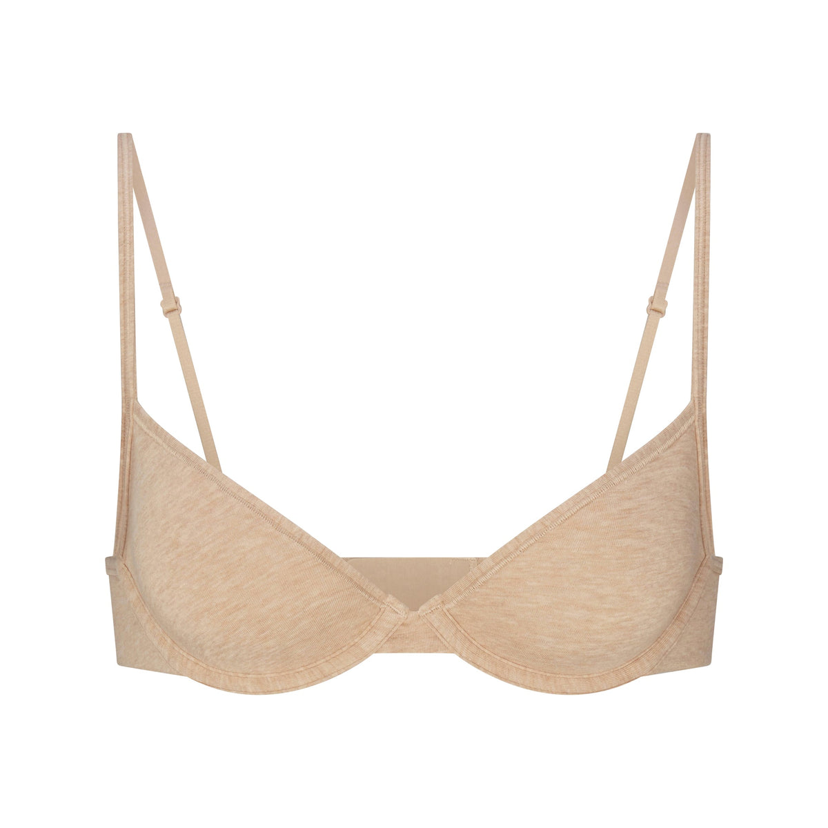 EVERYDAY COTTON UNLINED DEMI BRA | CLAY HEATHER