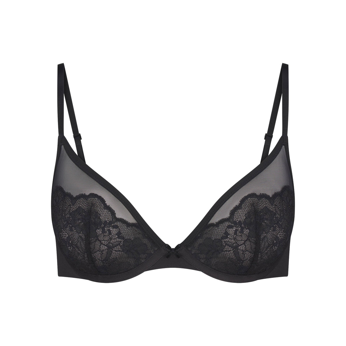 SKIMS LACE UNLINED DEMI BRA | ONYX