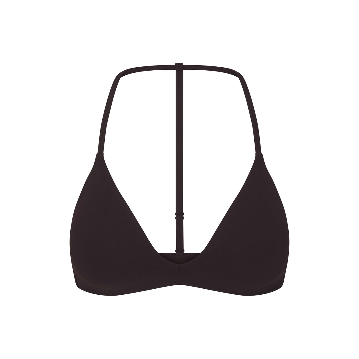NikeSKIMS STUDIO STRETCH T-BACK TRIANGLE BRA | DARK ROAST