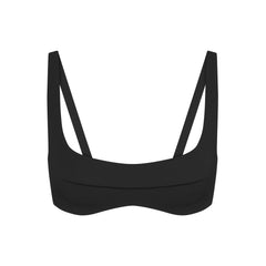 NikeSKIMS STUDIO STRETCH SEAM FRONT MICRO BRA | OBSIDIAN