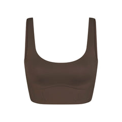 NikeSKIMS MATTE LONGLINE CORSET BRA | DARK SEPIA