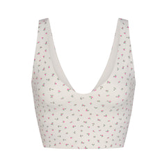 NikeSKIMS MATTE V-NECK BRA TOP | DITSY FLORAL PRINT