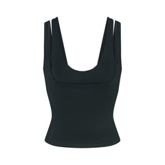 NikeSKIMS MATTE DOUBLE STRAP SCOOP TANK | DARK TEAL