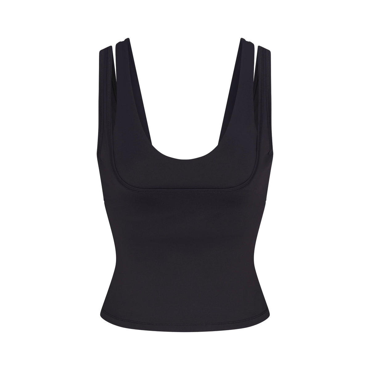 NikeSKIMS MATTE DOUBLE STRAP SCOOP TANK | OBSIDIAN