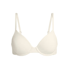 COTTON JERSEY T-SHIRT BRA | BONE