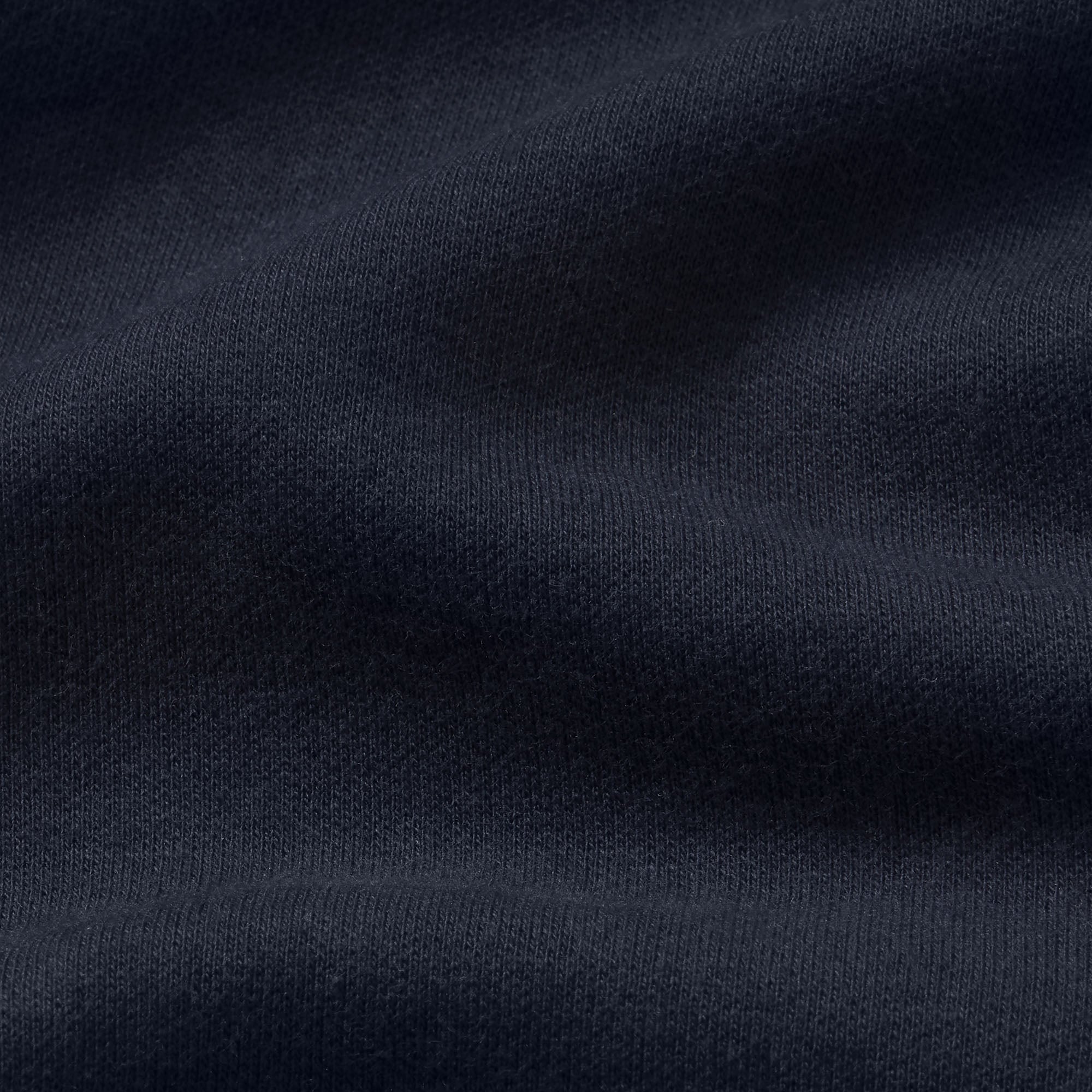 COTTON FLEECE POLO SWEATSHIRT | NAVY