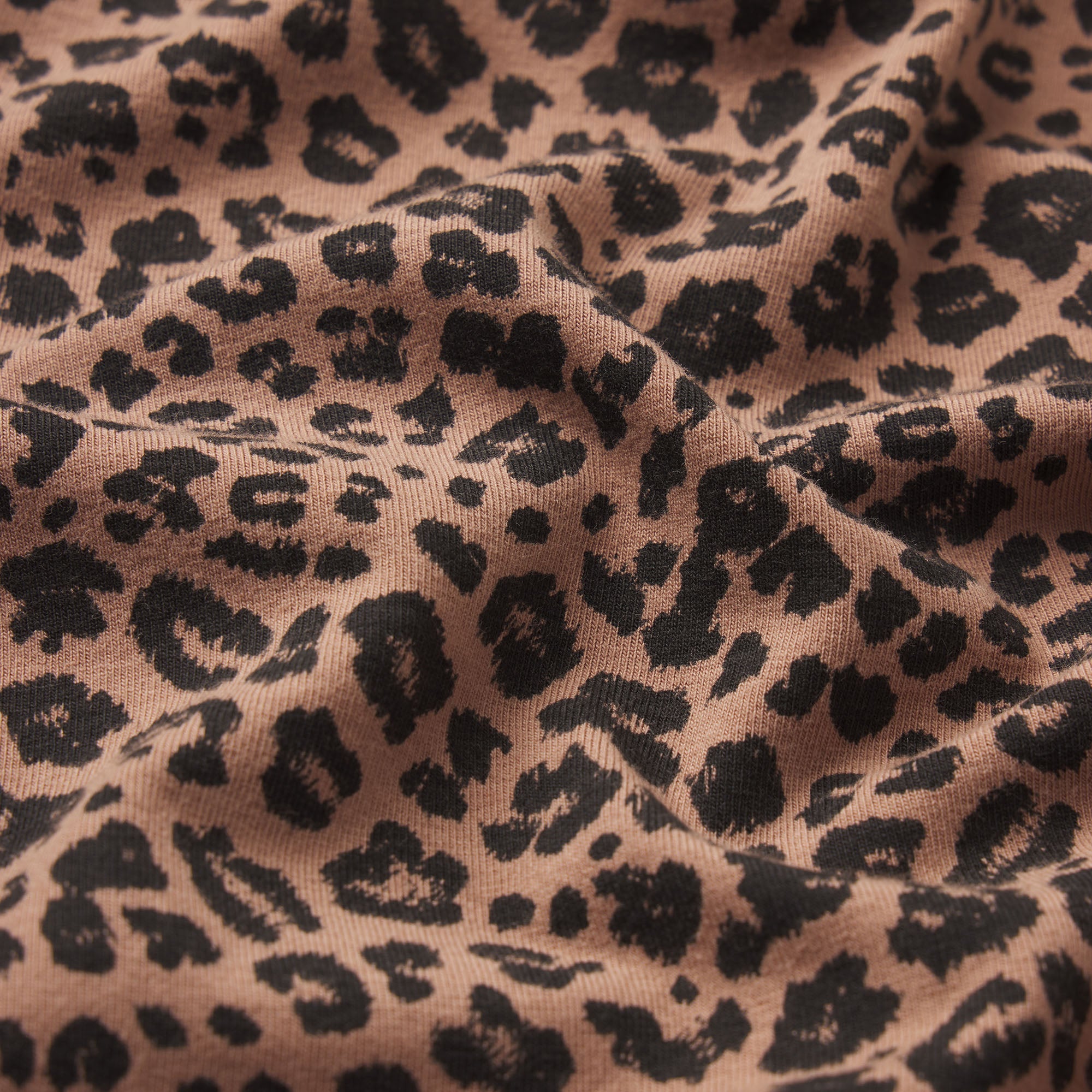 COTTON JERSEY MINI DRESS | SIENNA NATURAL LEOPARD