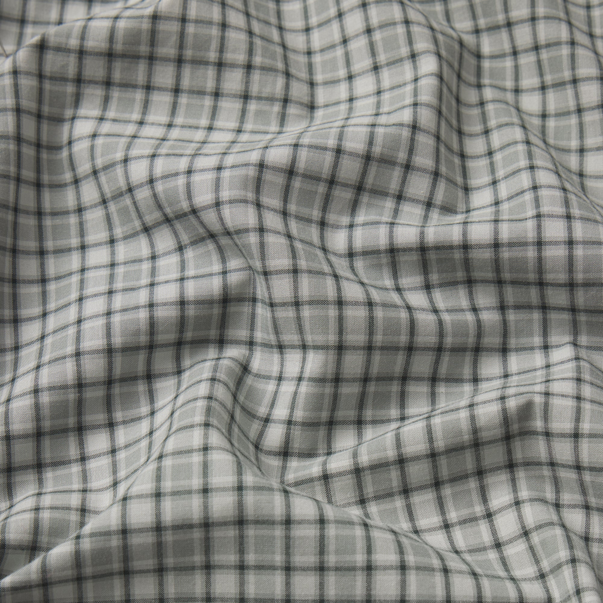 COTTON POPLIN MENS LOGO BAND BOXER | SLATE GREY CHECK