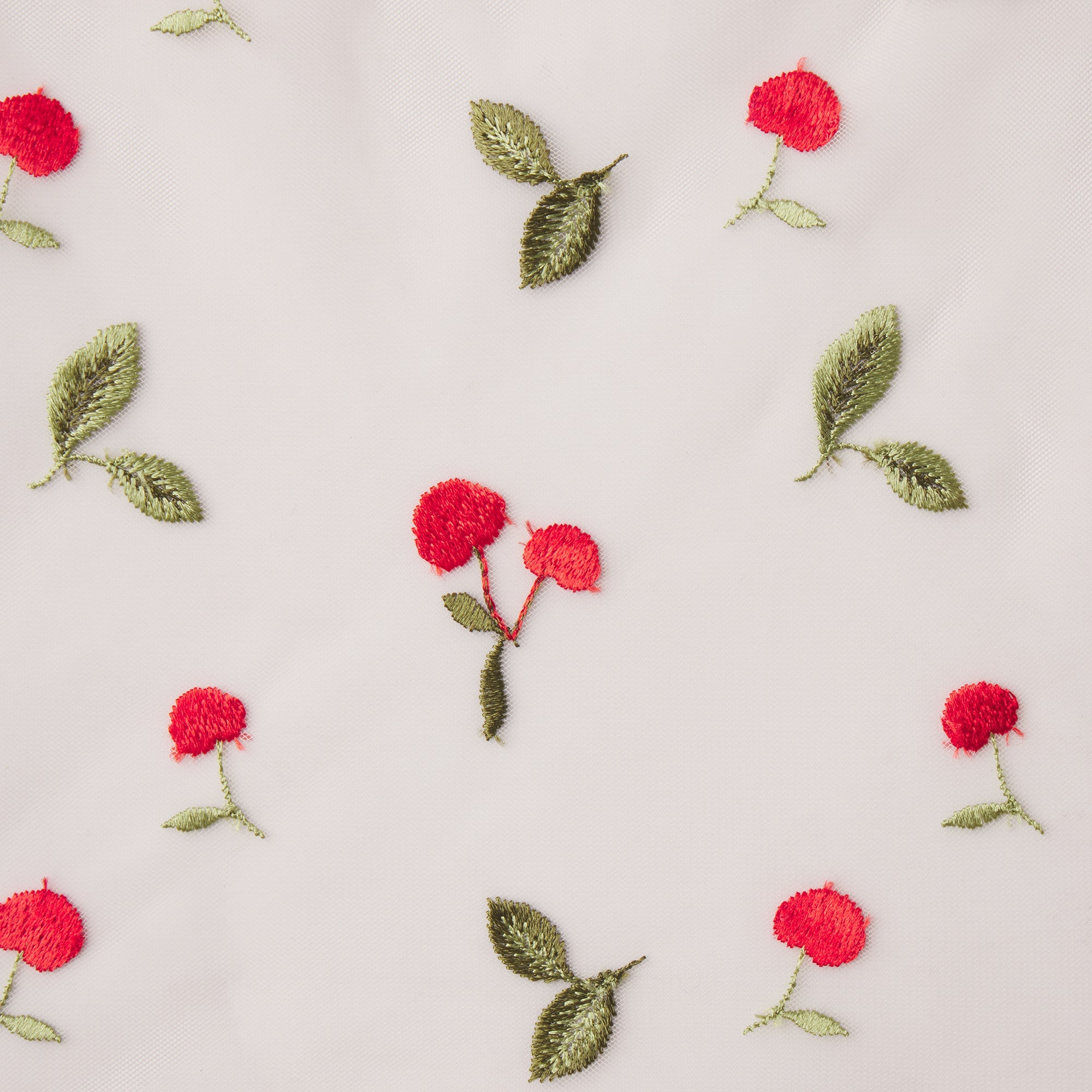 EMBROIDERED TULLE GARTER TEDDY | PRIMROSE CHERRY TULLE