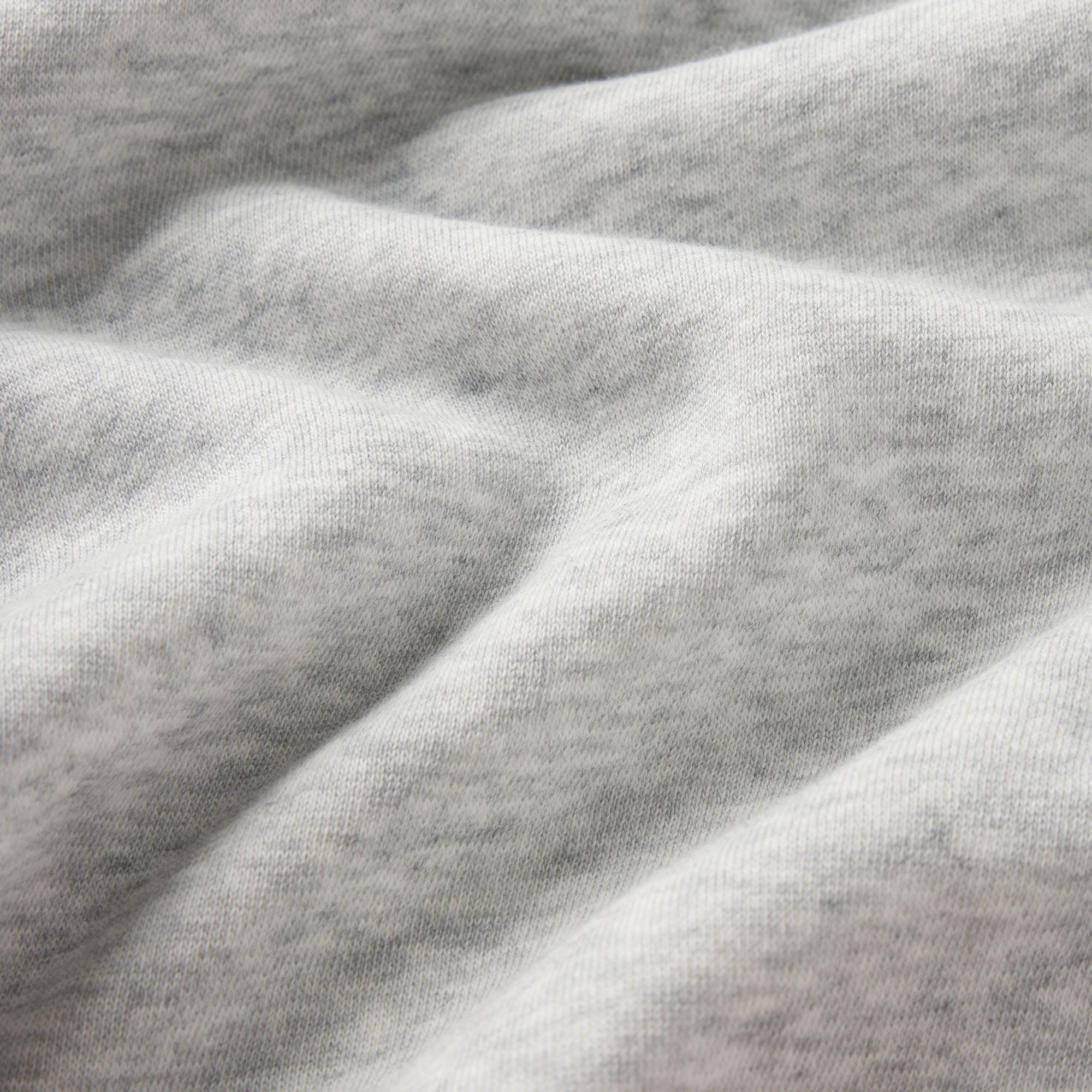 FLEECE LOUNGE MENS RELAXED HIGH CREWNECK | LIGHT HEATHER GREY