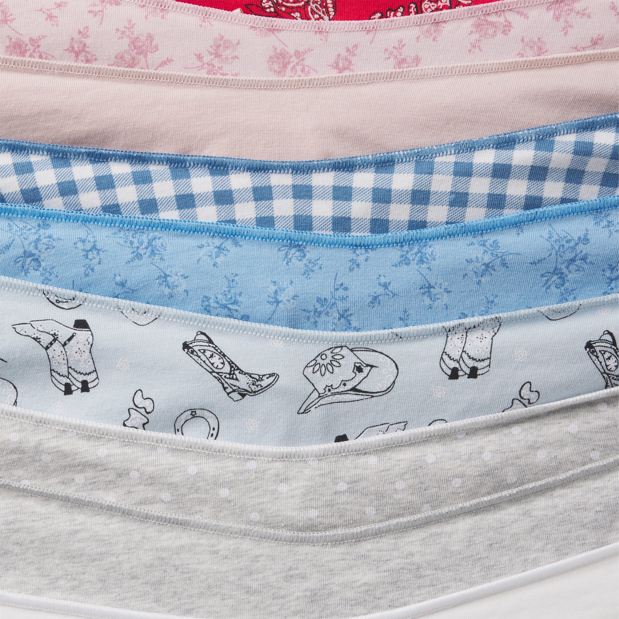 LIGHTWEIGHT COTTON RUCHED BACK HIPSTER 10-PACK | DAINTY FLORAL MULTI