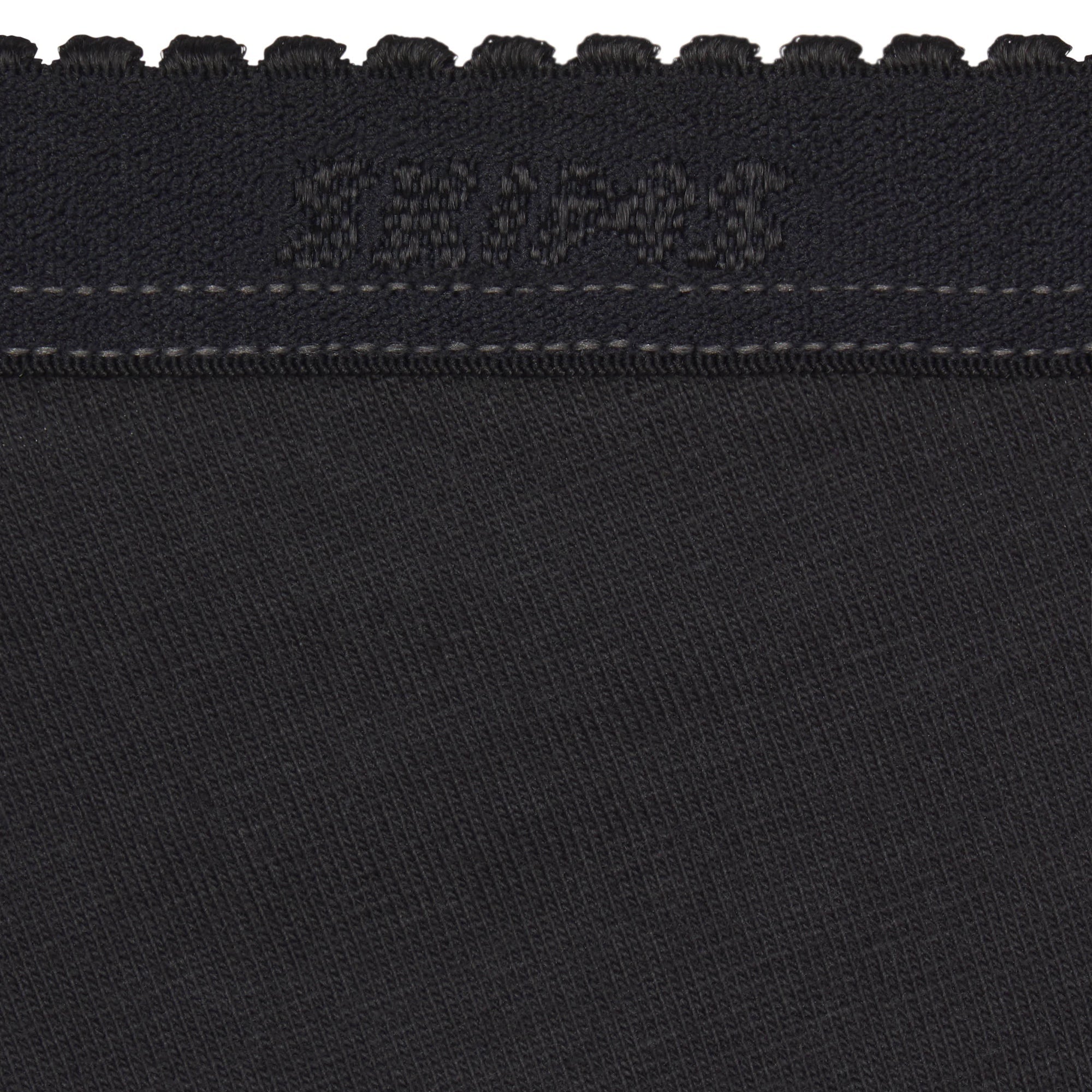 LIGHTWEIGHT COTTON LOGO PICOT HIPSTER | SOOT