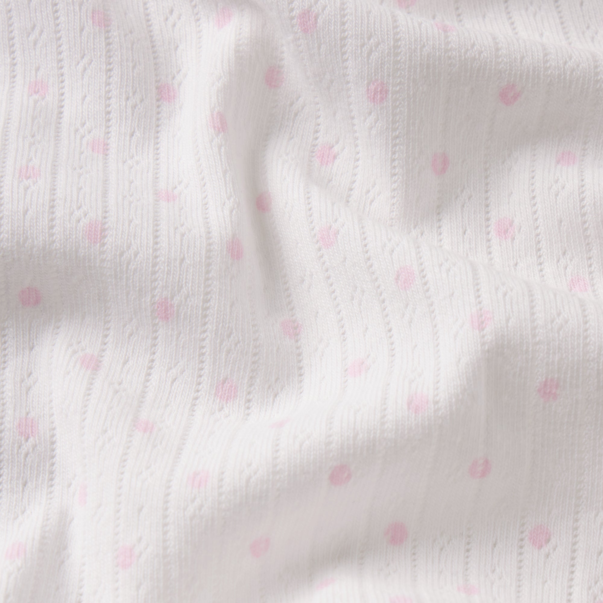 LIGHTWEIGHT COTTON POINTELLE SCOOP BRALETTE | SNOW PEONY PIN DOT