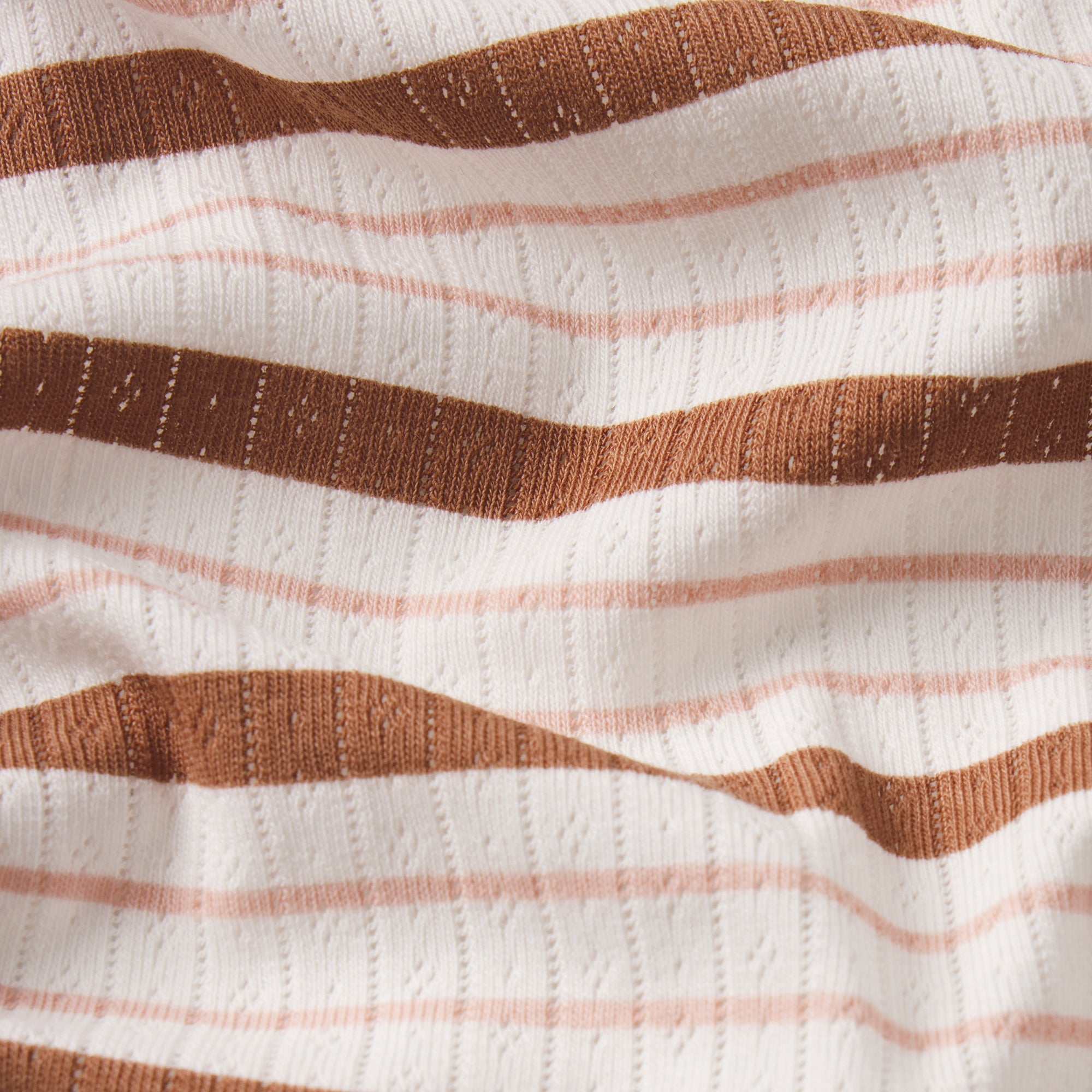 LIGHTWEIGHT COTTON POINTELLE SCOOP BRALETTE | VILLA EGRET RUNWAY STRIPE