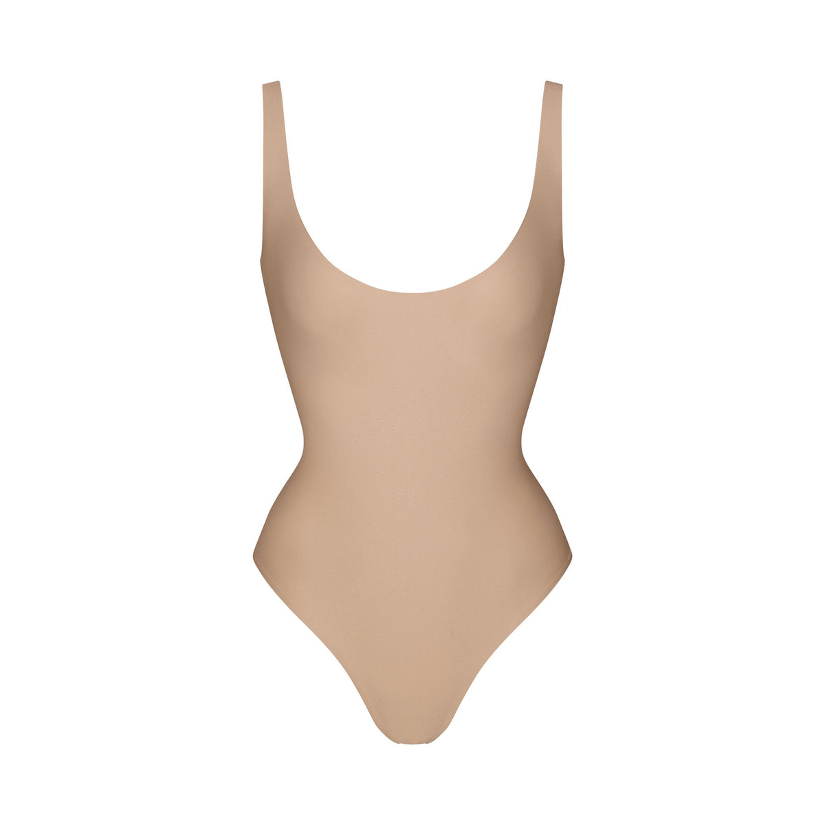 SKIMS BODY SCOOP LOW BACK THONG BODYSUIT | CLAY