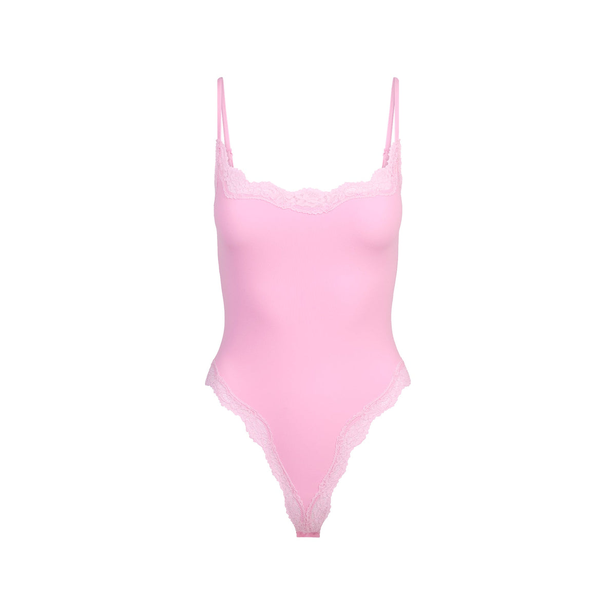 FITS EVERYBODY LACE CAMI BODYSUIT | BUBBLE GUM TONAL