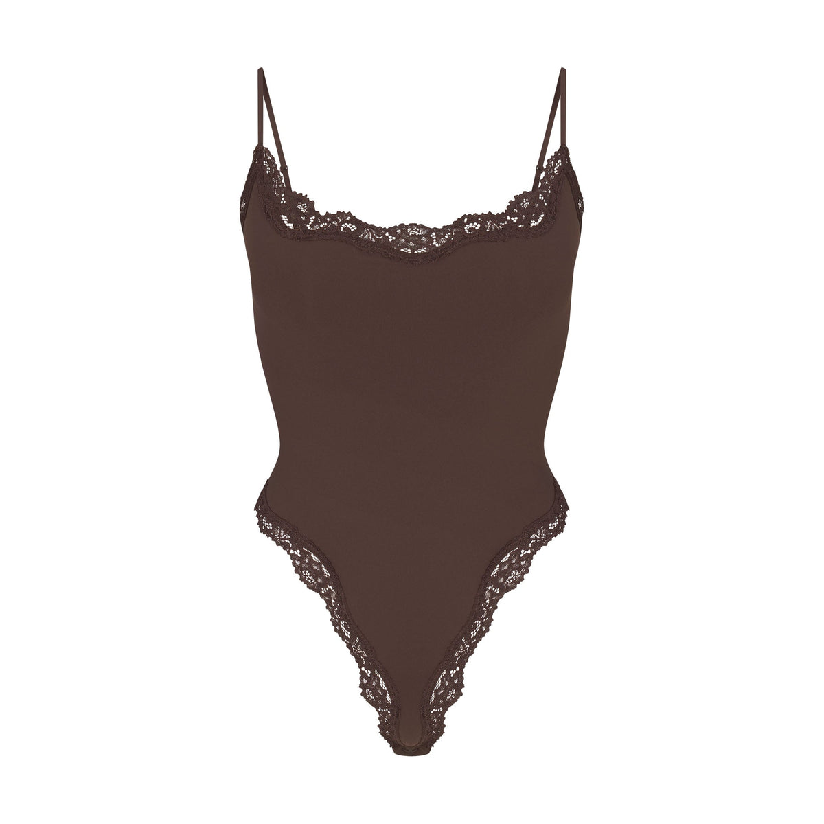 FITS EVERYBODY LACE CAMI BODYSUIT | ESPRESSO