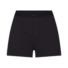 COTTON RIB LOOSE BOXER | SOOT