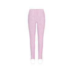 STRETCH LACE STIRRUP LEGGING | BABY PINK