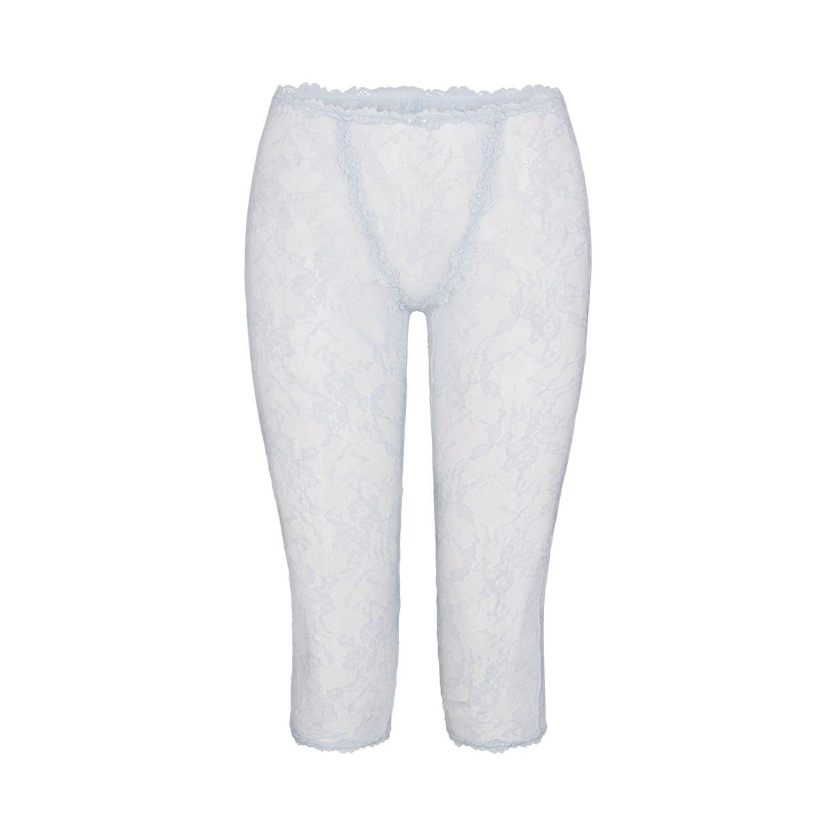 STRETCH LACE CAPRI | POWDER BLUE