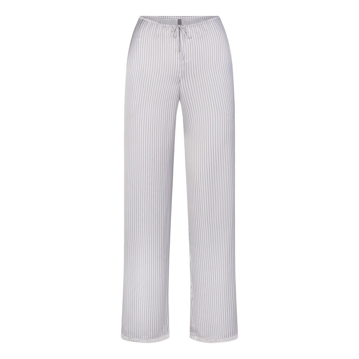 WOVEN SHINE LACE PANT | SILVER TRIPLE PINSTRIPE