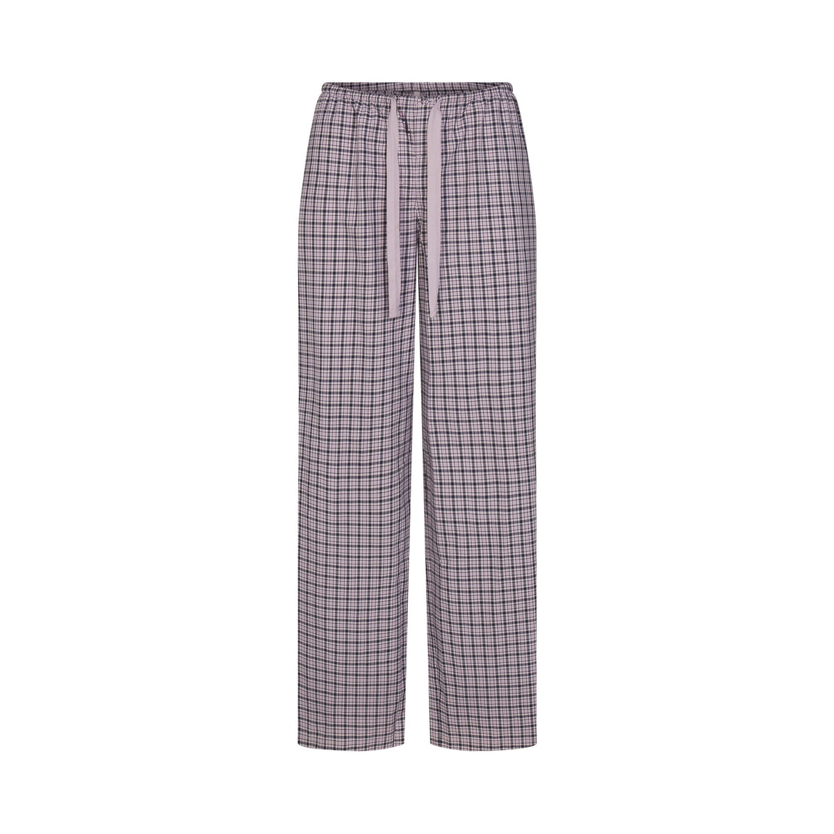 COTTON POPLIN SLEEP OVERSIZED PANT | IRIS MICA NAVY CHECK