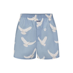 COTTON POPLIN MENS BOXER | AERO TEXTURED DOVE PRINT