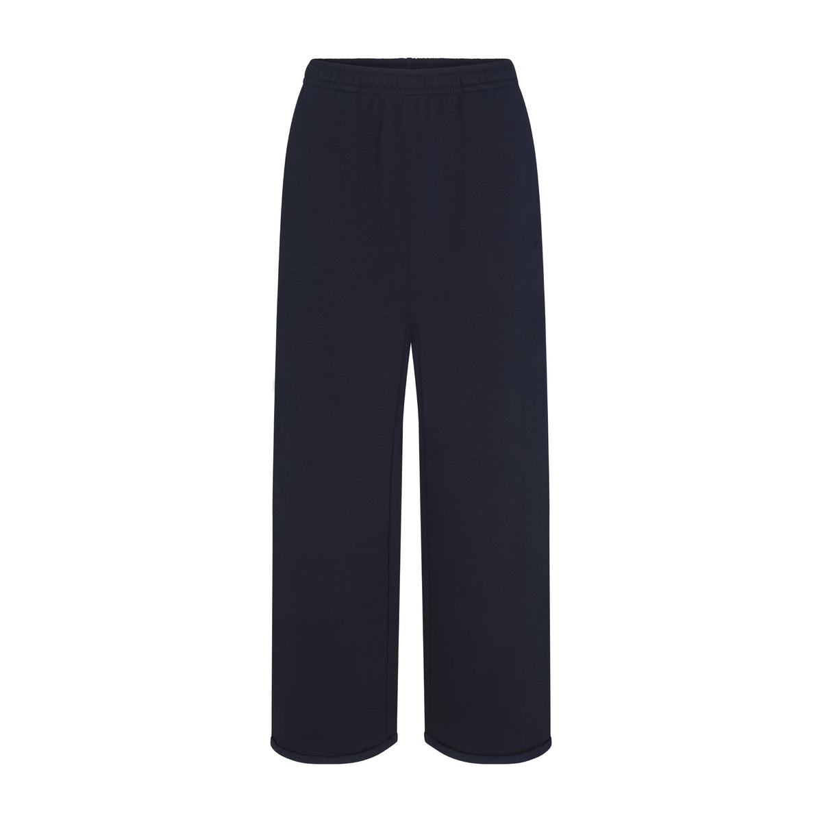 COTTON FLEECE OVERSIZED STRAIGHT LEG PANT | NAVY