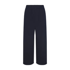 COTTON FLEECE OVERSIZED STRAIGHT LEG PANT | NAVY