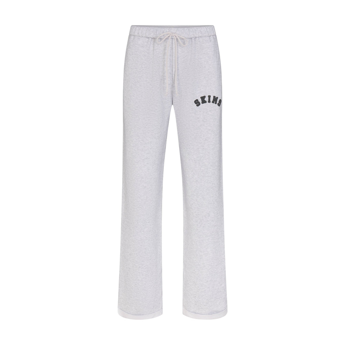 COTTON FLEECE LOGO CLASSIC STRAIGHT LEG PANT | LIGHT HEATHER GREY WITH ONYX LOGO