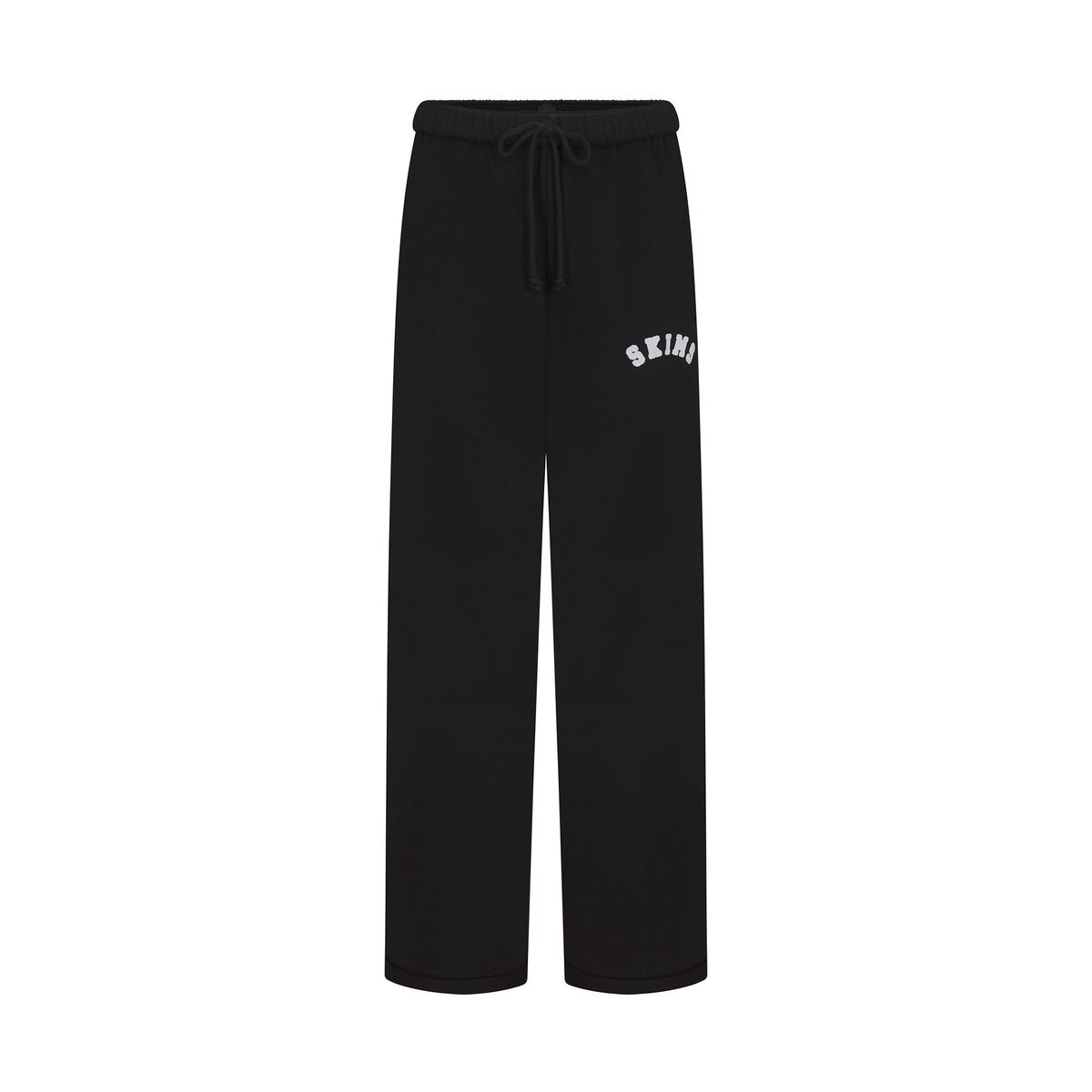 COTTON FLEECE CLASSIC STRAIGHT LEG PANT | ONYX SNOW ARCHED SKIMS LOGO