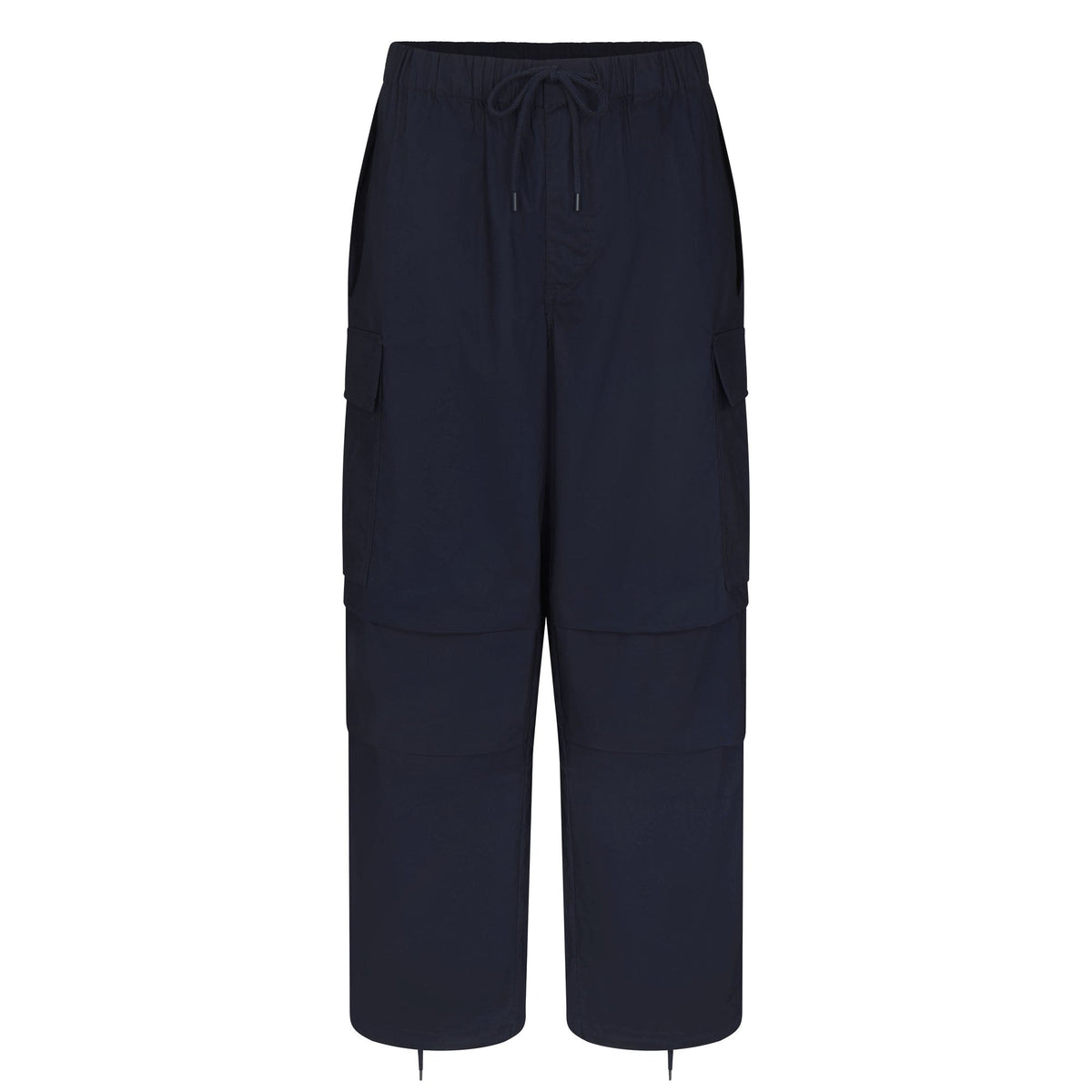 WOVEN COTTON OVERSIZED LOW RISE CARGO PANT | NAVY