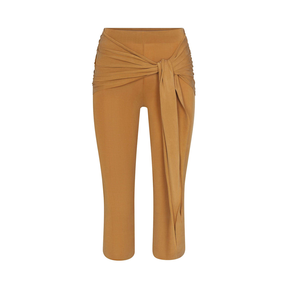 CUPRO JERSEY WRAP CAPRI | ALMOND
