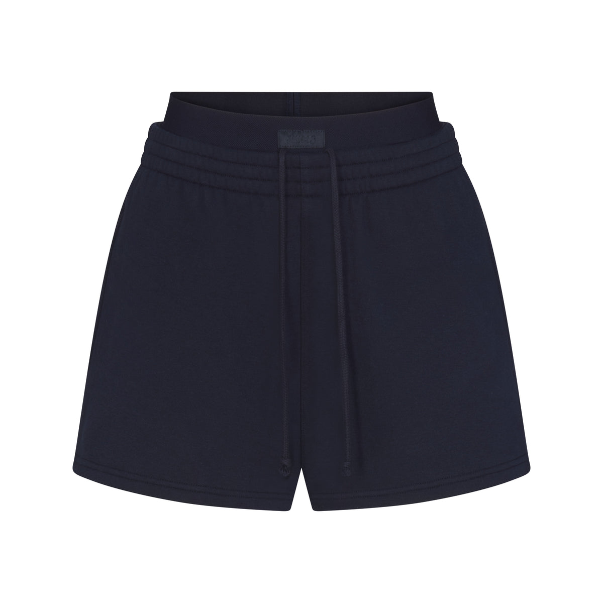 COTTON FLEECE DOUBLE WAISTBAND SHORT | NAVY