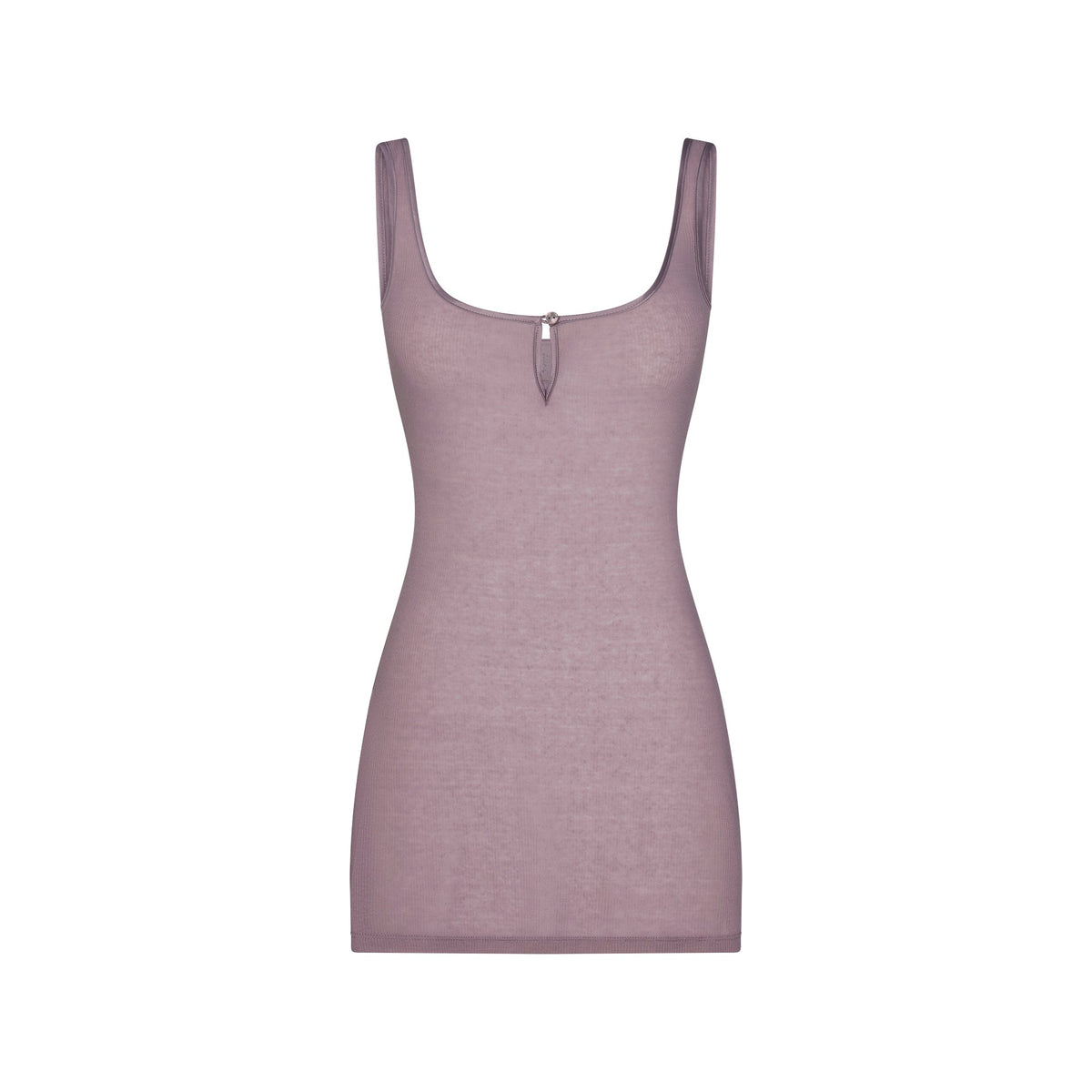 SHEER RIB MINI SLIP DRESS | ZINC