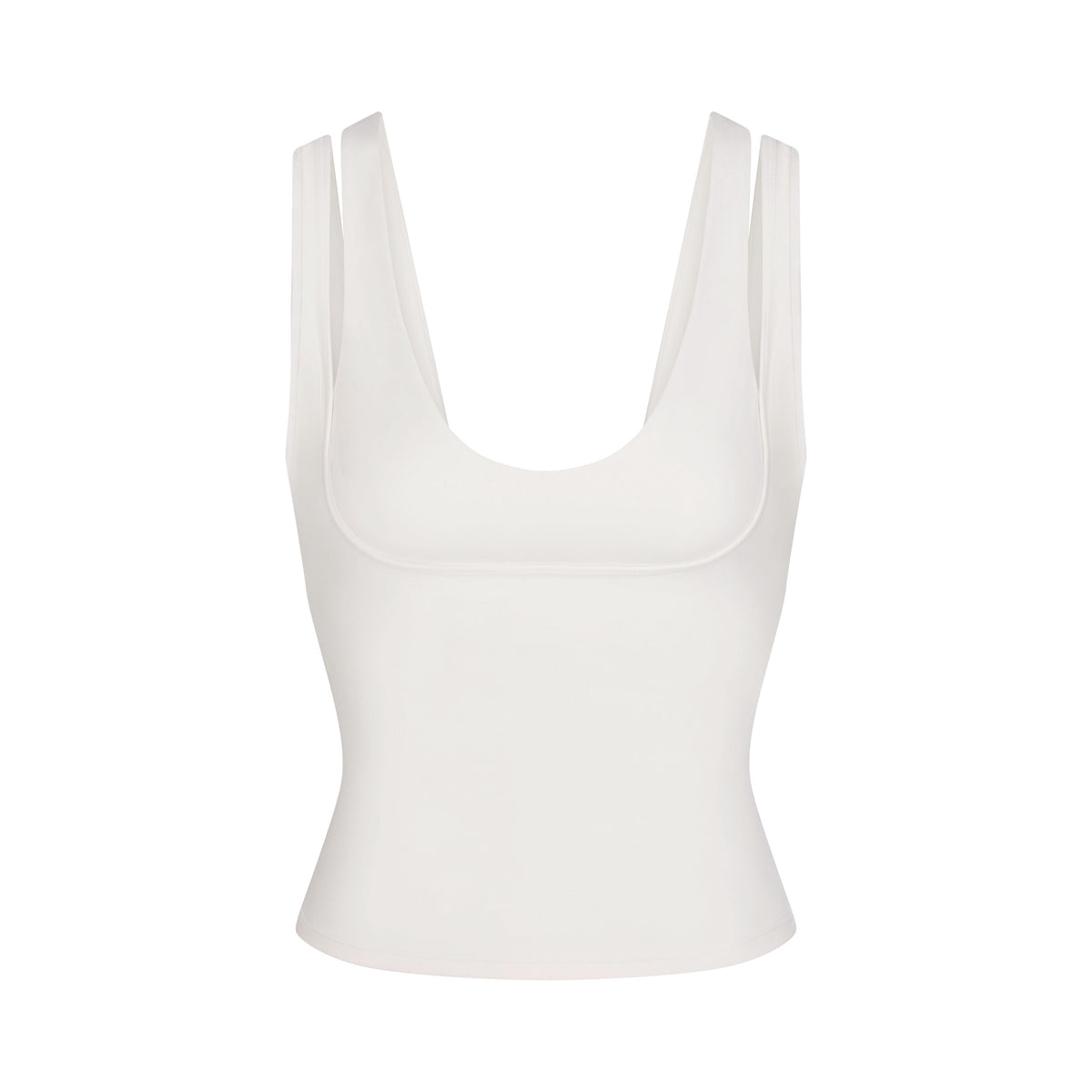 NikeSKIMS MATTE DOUBLE STRAP SCOOP TANK | IVORY