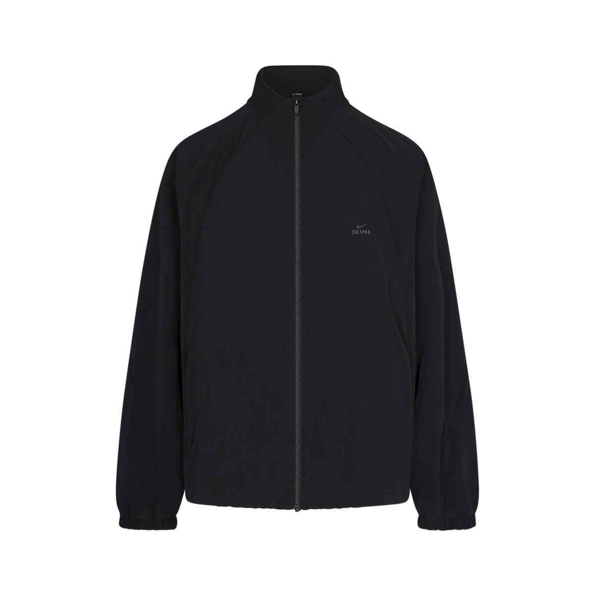 NikeSKIMS STRETCH NYLON OVERSIZED TRACK JACKET | OBSIDIAN