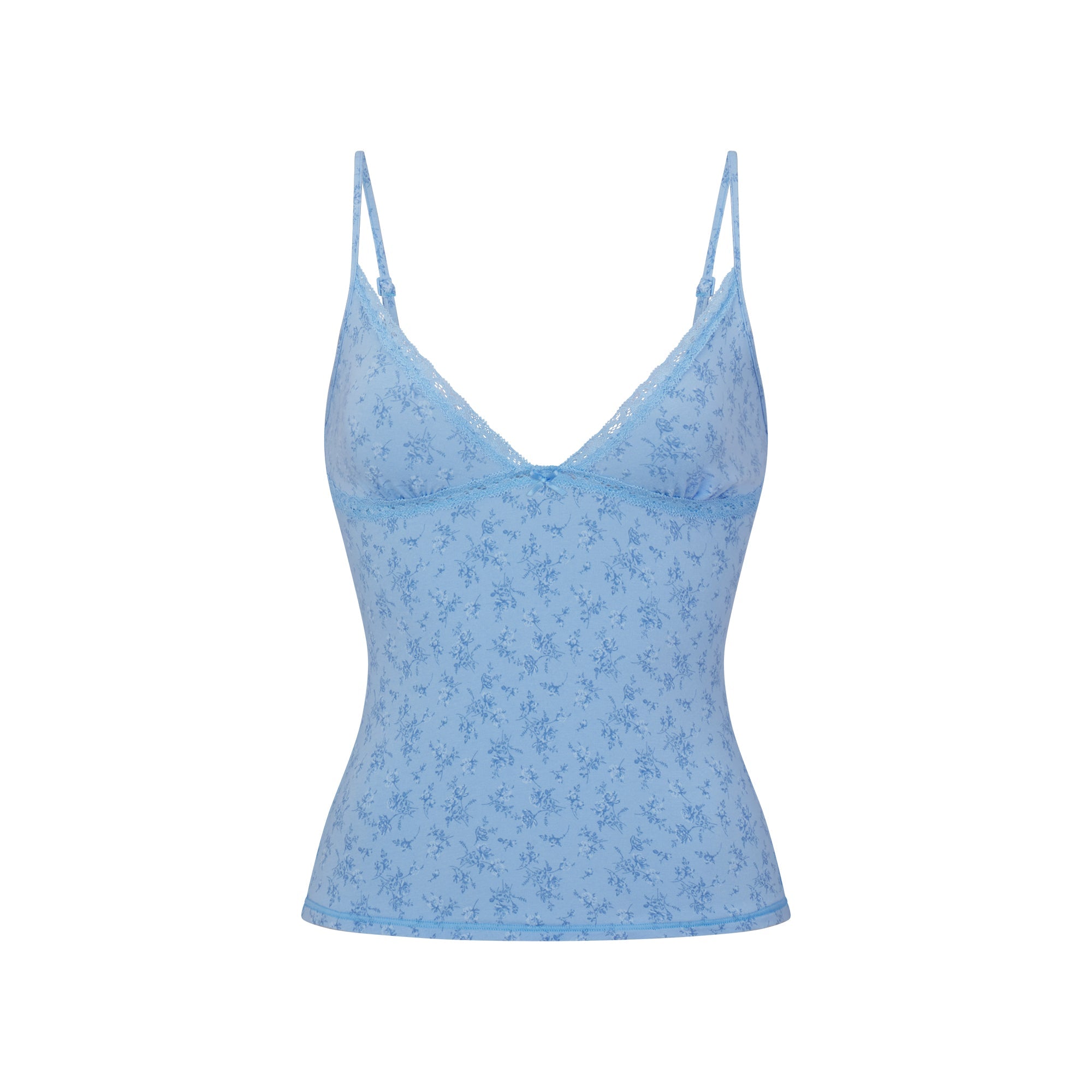 LIGHTWEIGHT COTTON LACE CAMI AND BOY SHORT SET | SURF DAINTY FLORAL PRINT