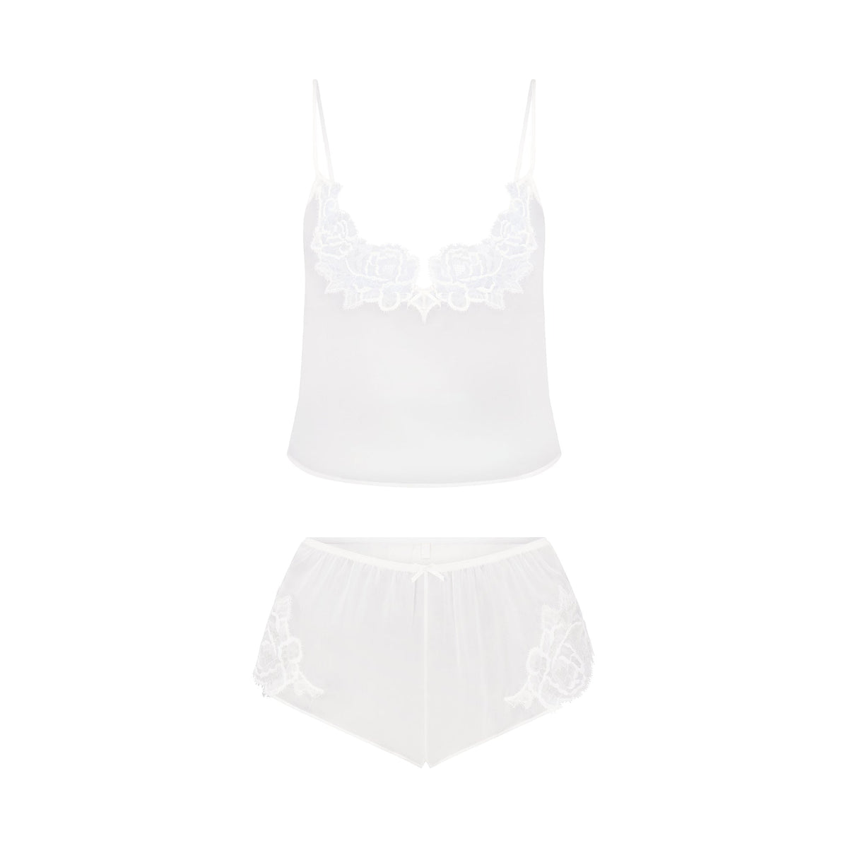 SKIMS ROMANCE CAMI AND SHORT SET | IVORY