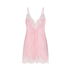 SILK LACE MINI SLIP DRESS | PEONY TONAL
