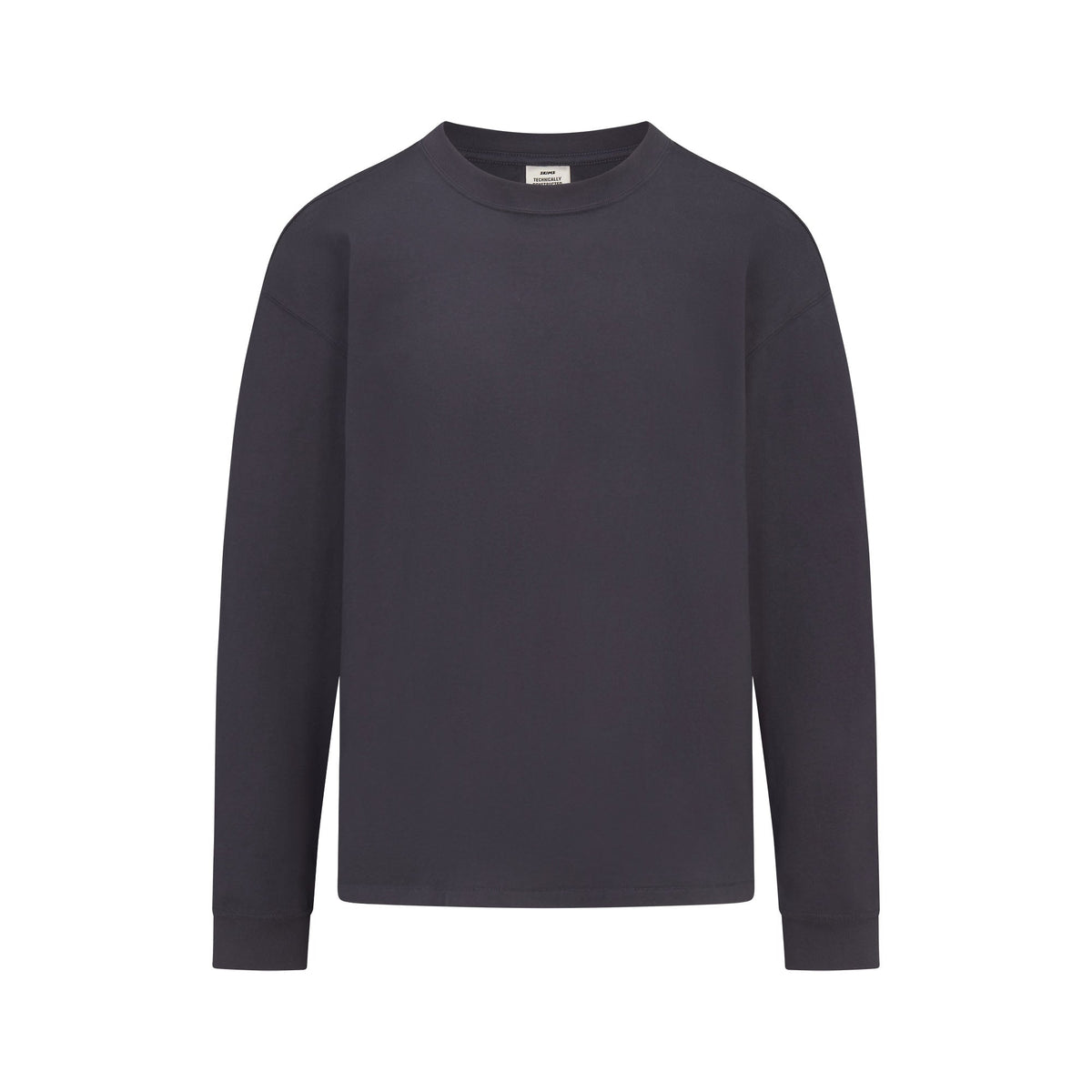HEAVYWEIGHT COTTON MENS RELAXED LONG SLEEVE T-SHIRT | RAVEN